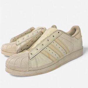 adidas Men's Classic Shell-Toe Sneakers in Cream